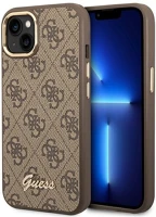 Apple GUHCP14SHG4SHW Guess 4g vintage gold  iphone 14 hátlap tok, barna kép