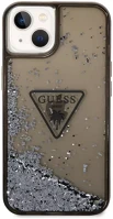 Apple GUHCP14SLFCTPK Guess liquid glitter triangle logo  iphone 14 hátlap tok, fekete kép