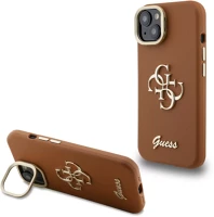 Apple GUHCP14SPCS4GSW Guess pu grained 4g logo stand camera frame iphone 14 hátlap tok kép
