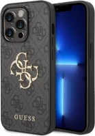 Apple GUHCP15L4GMGGR Guess pu 4g metal logo  iphone 15 pro hátlap tok, szürke kép