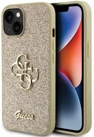 Apple GUHCP15MHG4SGD Guess glitter script big 4g  iphone 15 plus hátlap tok, arany kép