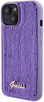 Apple GUHCP15MPSFDGSU Guess sequin script logo iphone 15 plus tok, lila kép