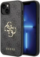 Apple GUHCP15S4GMGGR Guess 4g big metal logo  iphone 15 hátlap tok, szürke kép