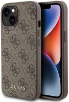 Apple GUHCP15SG4GFBR Guess 4g metal gold logo  iphone 15 hátlap tok, barna kép