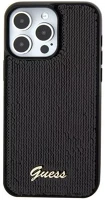 Apple GUHCP15SPSFDGSK Guess sequin script metal  iphone 15 hátlap tok, fekete kép