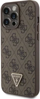 Apple GUHCP15XP4TDPW Guess 4g strass triangle metal logo tok, iphone 15 pro max, barna kép