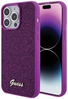 Apple GUHCP15XPMSDGSF Guess disco metal script  iphone 15 pro max hátlap tok, fuksia kép