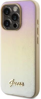 Apple GUHCP15XPSAIRSD Guess pu leather iridescent metal script iphone 15 pro max tok, arany kép