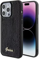 Apple GUHCP15XPSFDGSK Guess sequin script metal  iphone 15 pro max hátlap tok, fekete kép