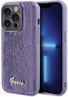 Apple GUHCP15XPSFDGSU Guess sequin script metal iphone 15 pro max hátlap tok, lila kép