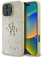 Apple GUHCP16LHG4SGD Guess fixed glitter big 4g  iphone 16 pro kemény hátlap tok, arany kép