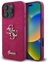 Apple GUHCP16LHG4SGU Guess glitter script big 4g iphone 16 pro kemény hátlap tok, lila kép