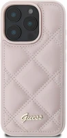 Apple GUHCP16LPSQSQSP Guess pu leather quilted iphone 16 pro hátlap tok, rózsaszín kép
