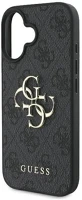 Apple GUHCP16S4GMGGR Guess pu 4g metal logo iphone 16 hátlap tok, szürke kép