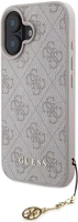Apple GUHCP16SGF4GCP Guess 4g charms collection iphone 16 kemény hátlap tok, rózsaszín kép