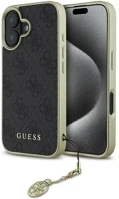 Apple GUHCP16SGF4GGR Guess 4g charms collection iphone 16  hátlap tok, fekete kép