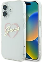 Apple GUHCP16SHCHGSPT Guess iml heart iphone 16 kemény hátlap tok, átlátszó kép