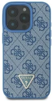 Apple GUHCP16SP4TDSCPB Guess leather metal logo strass crossbody iphone 16 kemény hátlap tok, kék kép