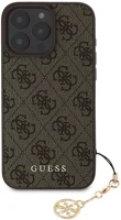 Apple GUHCP16XGF4GCW Guess 4g charm  iphone 16 pro max tone on tone hátlap tok, barna kép