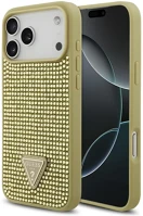 Apple GUHCP17LHDGTPD Guess rhinestone triangle  iphone 17 pro hátlap tok, arany kép