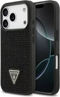 Apple GUHCP17LHDGTPK Guess rhinestone triangle  iphone 17 pro hátlap tok, fekete kép