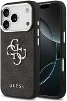 Apple GUHCP17LP4G4SMCK Guess 4g big 4g classic logo  iphone 17 pro hátlap tok, fekete-ezüst kép