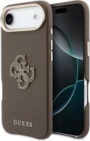 Apple GUHCP17M5PS4RGGW Guess pu resin logo  iphone air (2025) tok kameravédő peremmel, barna-arany kép