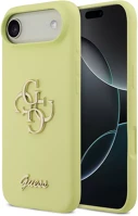 Apple GUHCP17MSC4GLMY Guess liquid silicone 4g metal logo  iphone air (2025) hátlap tok, sárga kép
