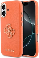 Apple GUHCP17S5PS4RGGO Guess pu resin logo  iphone 17 tok kameravédő peremmel, narancs-arany kép