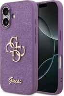 Apple GUHCP17SHG4SGL Guess fixed glitter big 4g  iphone 17 hátlap tok, csillámos, lila kép