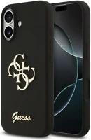 Apple GUHCP17SSC4GSMK Guess silicone big 4g script iphone 17 hátlap tok, fekete kép