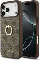 Apple GUHCP17X4GMRBR Guess 4g ring stand  iphone 17 pro max tok, gyűrű alakú tartóval, barna kép