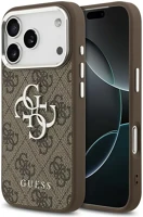 Apple GUHCP17XP4G4SMCW Guess 4g big 4g classic logo  iphone 17 pro max hátlap tok, barna-ezüst kép