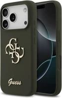 Apple GUHCP17XSC4GSMA Guess silicone big 4g script  iphone 17 pro max hátlap tok, khaki kép