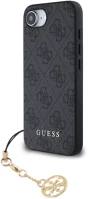 Apple GUHCPSE4GF4GCK Guess 4g charm iphone 17e / iphone 16e kemény hátlap tok, szürke kép