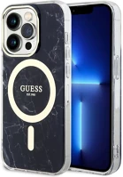 Apple GUHMP13LPCUMAK Guess iml marble iphone 13 pro magsafe hátlap tok, fekete kép