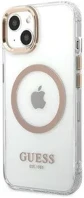 Apple GUHMP13MHTRMD Guess transparent magsafe  iphone 13 hátlap tok, arany kép