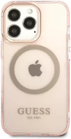 Apple GUHMP13XHTCMP Guess translucent magsafe  iphone 13 pro max hátlap tok, rózsaszín kép