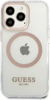 Apple GUHMP13XHTRMD Guess transparent magsafe  iphone 13 pro max hátlap tok, arany kép