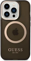 Apple GUHMP14LHTCMK Guess translucent magsafe  iphone 14 pro hátlap tok, fekete kép