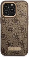 Apple GUHMP14LU4GPRW Guess pu 4g magsafe  iphone 14 pro hátlap tok, barna kép