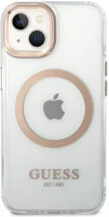 Apple GUHMP14MHTRMD Guess transparent magsafe  iphone 14 plus hátlap tok, arany kép