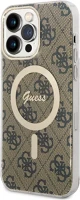 Apple GUHMP14XH4STW Guess iml 4g magsafe iphone 14 pro max magsafe kemény hátlap tok, barna kép