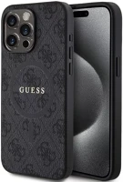 Apple GUHMP15LG4GFRK Guess pu leather 4g colored ring  iphone 15 pro magsafe tok, fekete kép