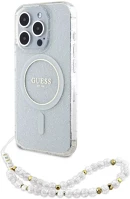 Apple GUHMP15XHGCRELST Guess iml glitter iphone 15 pro max magsafe hátlap tok karpánttal kép