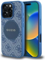 Apple GUHMP16LP4PGRSGB Guess 4g circle classic logo iphone 16 pro magsafe hátlap tok, kék kép