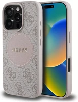 Apple GUHMP16LP4PGRSGP Guess 4g circle classic logo iphone 16 pro magsafe hátlap tok, rózsaszín kép