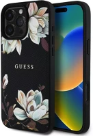 Apple GUHMP16LPGNMPLMK Guess pu grained magnolia iphone 16 pro magsafe hátlap tok, fekete kép