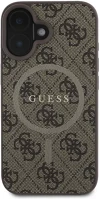Apple GUHMP16MG4GFRW Guess 4g ring classic logo iphone 16 plus hátlap tok, barna kép