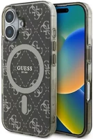 Apple GUHMP16MH4DTEW Guess iml 4g background iphone 16 plus magsafe kemény hátlap tok, barna kép